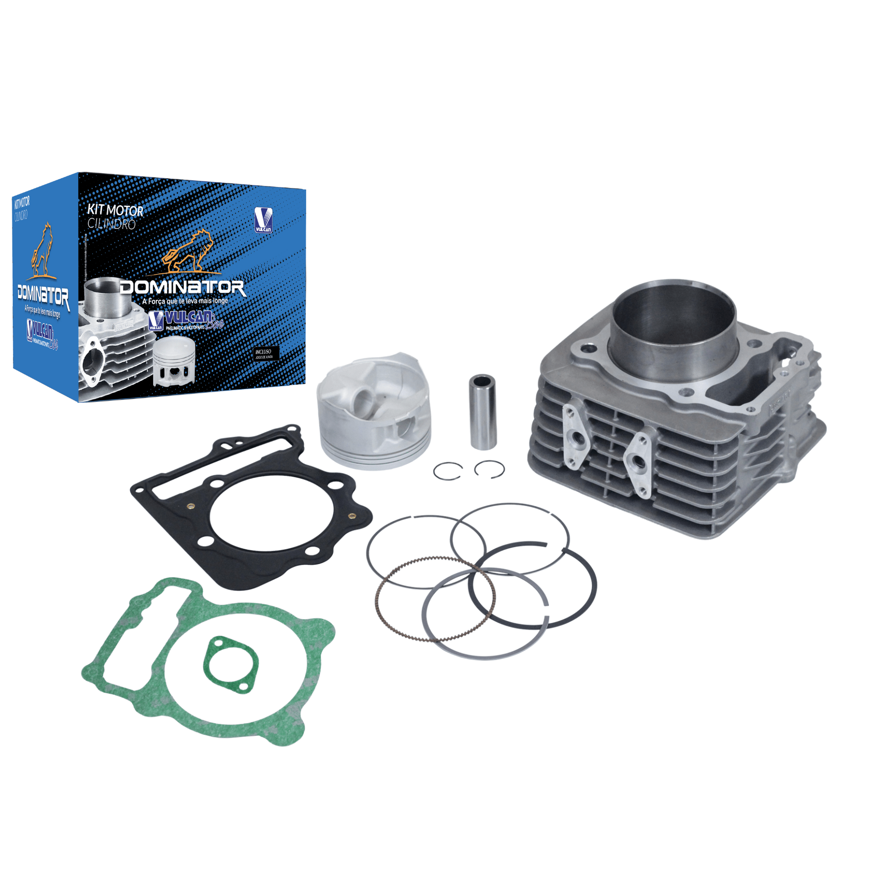 Kit cilindro do motor p/ moto honda nx 400 falcon injetada 12/... (compl. c/ kit "a" de juntas) pino 20mm
